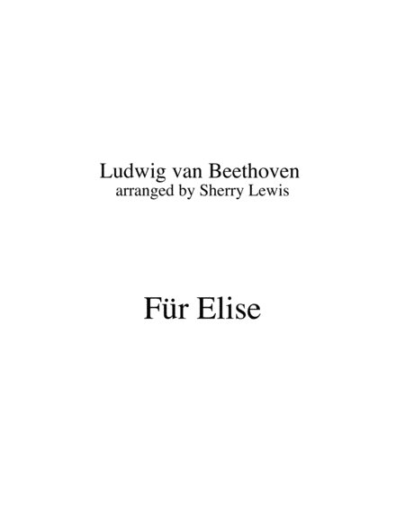 Fr Elise String Quartet For String Quartet Sheet Music