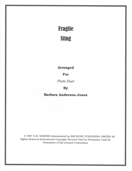 Fragile Flute Duet Sheet Music