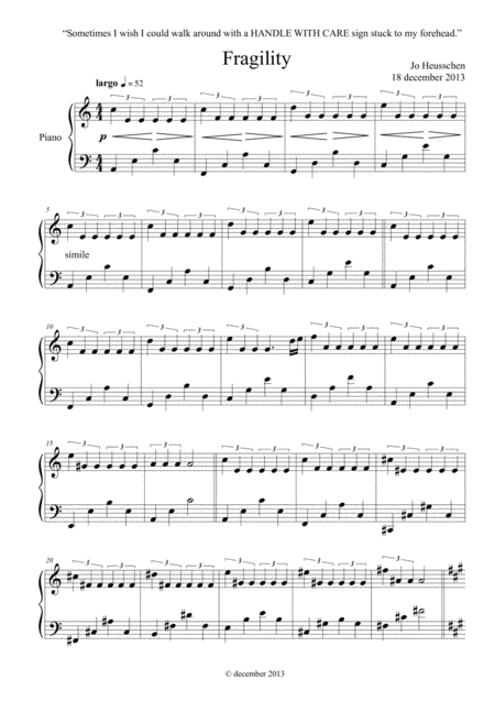 Free Sheet Music Fragility