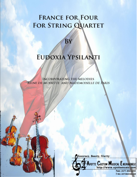 Free Sheet Music France For Four String Quartet By Eudoxia Ypsilanti