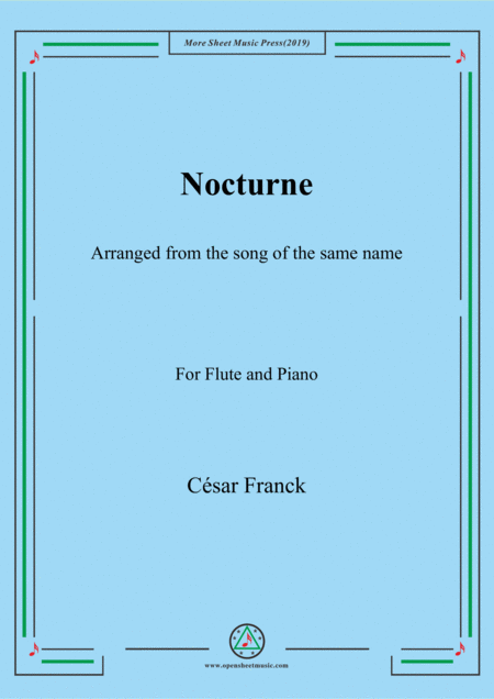 Franck Nocturne For Flute And Piano Sheet Music