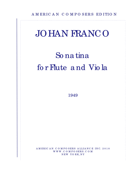 Free Sheet Music Franco Sonatina For Flute And Viola