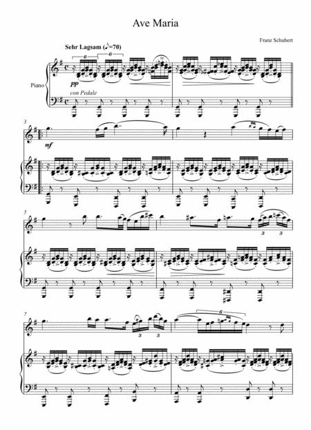 Franz Schubert Ave Maria Flute Solo Sheet Music