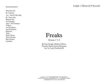 Freaks Stand Jam Sheet Music