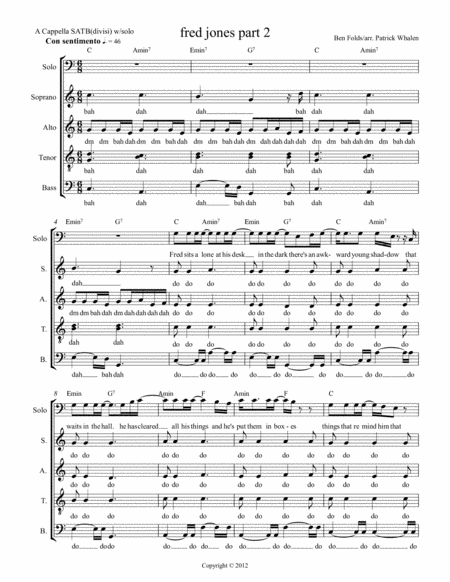 Free Sheet Music Fred Jones Part 2