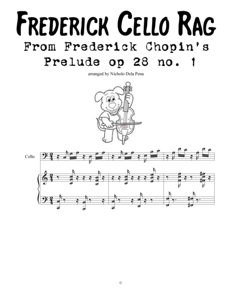 Free Sheet Music Frederick Cello Rag