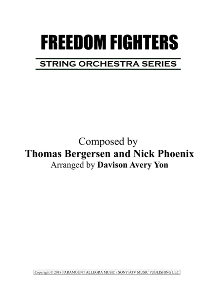 Freedom Fighters From Invincible Sheet Music