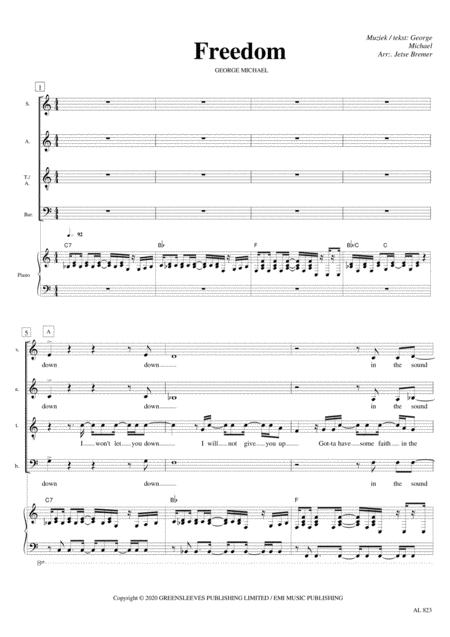 Freedom Satb Piano Sheet Music