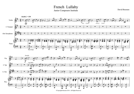Free Sheet Music French Lullaby
