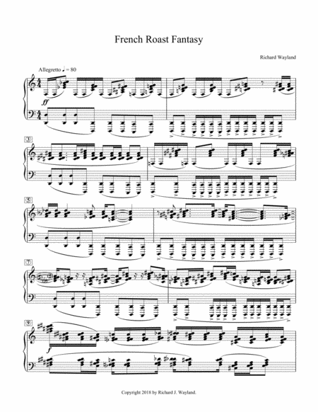 Free Sheet Music French Roast Fantasy