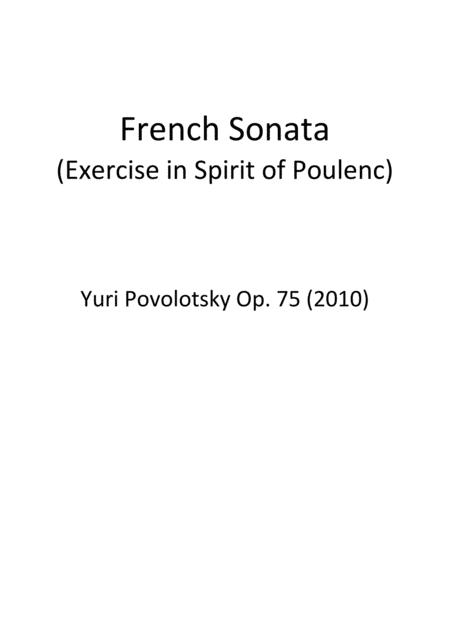 French Sonata Sheet Music