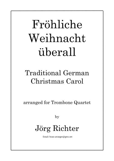 Frhliche Weihnacht Berall Fr Posaunenquartett Sheet Music