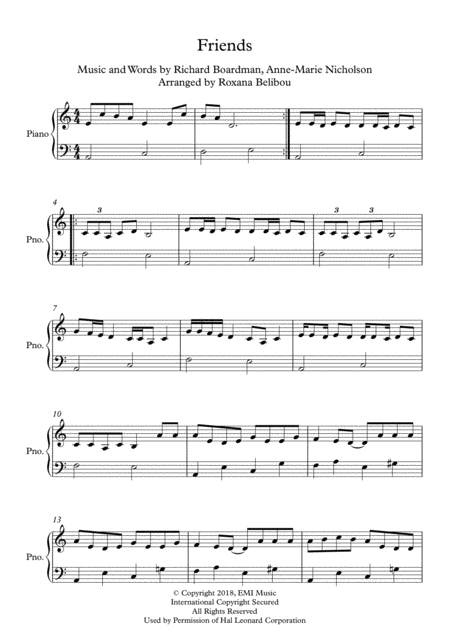 Friends By Marshmello Anne Marie Easy Piano Sheet Music