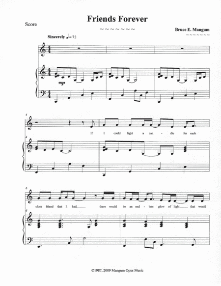 Friends Forever Sheet Music