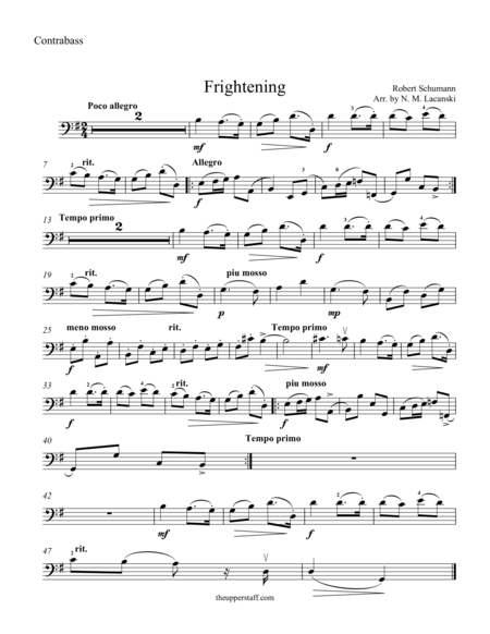 Free Sheet Music Frightening