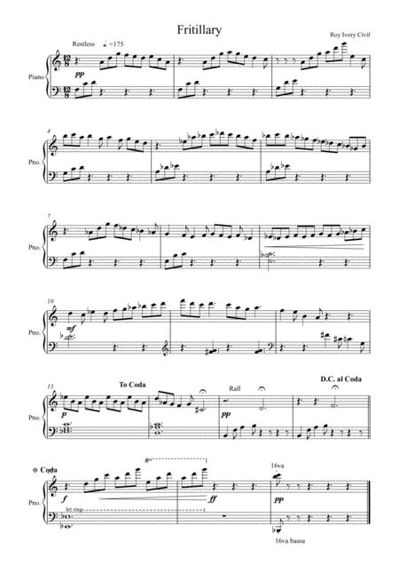 Free Sheet Music Fritillary