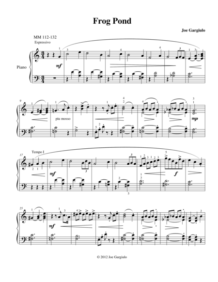 Frog Pond Sheet Music