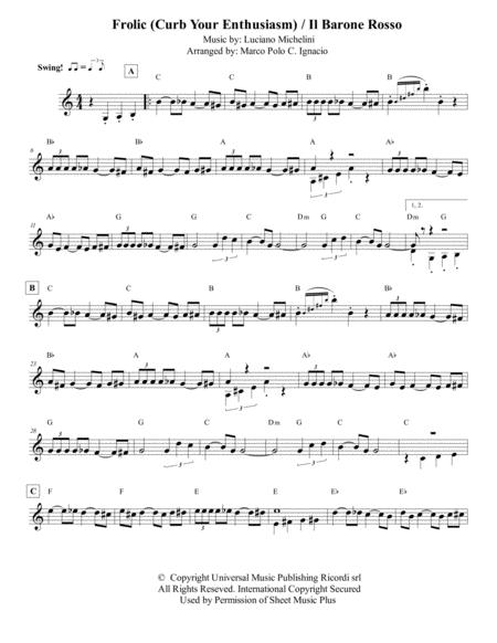 Free Sheet Music Frolic Curb Your Enthusiasm Il Barone Rosso