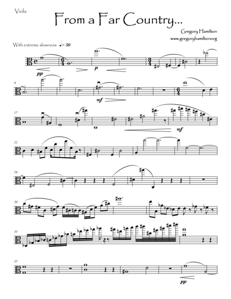 Free Sheet Music From A Far Country Viola Part