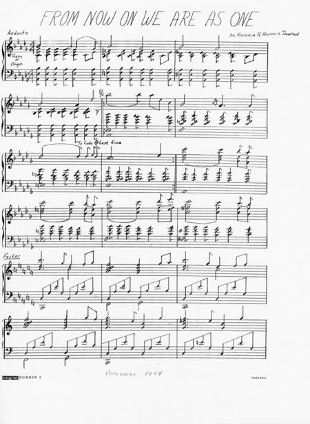 Free Sheet Music From Now On We Are As One