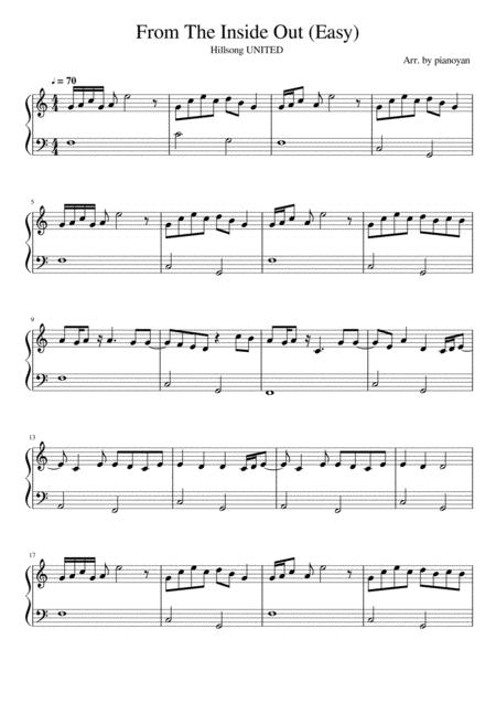 From The Inside Out Easy Piano Solo Sheet Music