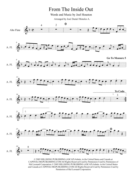 From The Inside Out For Alto Flute Sheet Music