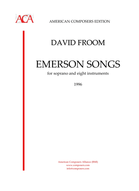 Froom Emerson Songs Sheet Music