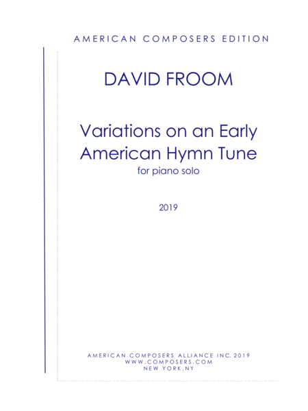 Froom Variations On An Early American Hymn Tune Sheet Music