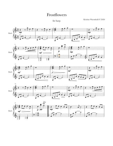 Free Sheet Music Frostflowers For Harp