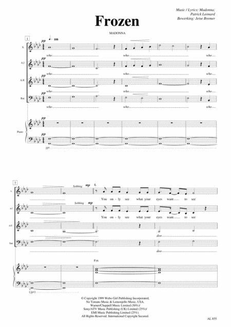 Frozen Saabar Piano Sheet Music