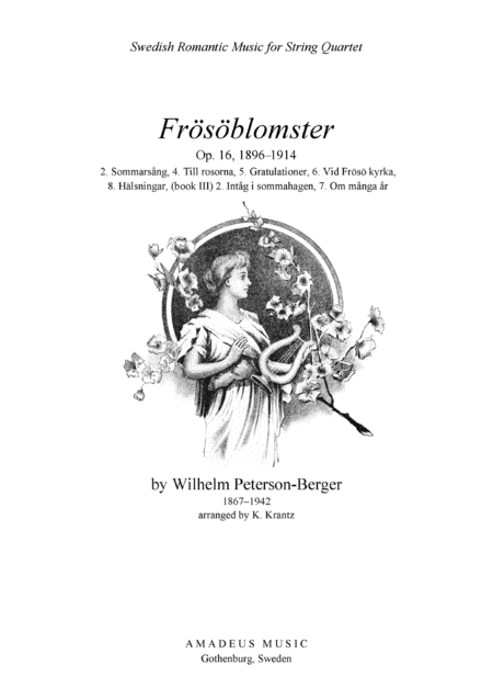 Free Sheet Music Frsblomster Op 16 7 Pieces For String Quartet