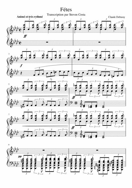 Ftes De Trois Nocturnes By Debussy Sheet Music