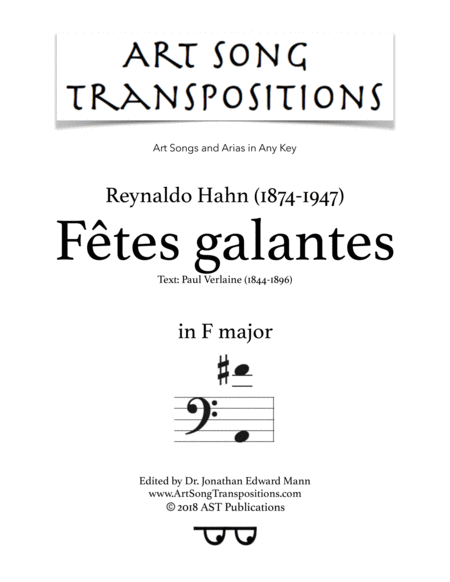 Ftes Galantes F Major Bass Clef Sheet Music