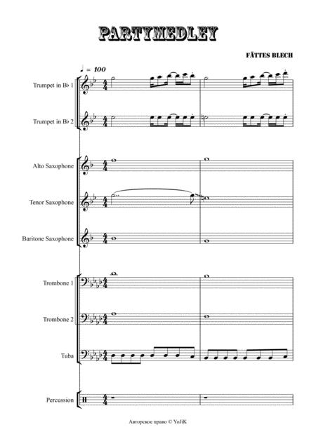 Free Sheet Music Fttes Blech Partymedley For Brass Band Parts