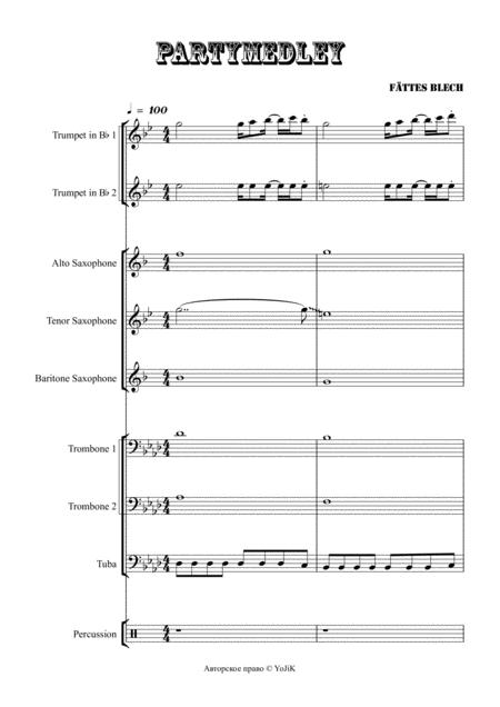 Fttes Blech Partymedley For Brass Band Parts Sheet Music