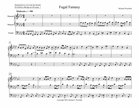 Free Sheet Music Fugal Fantasy