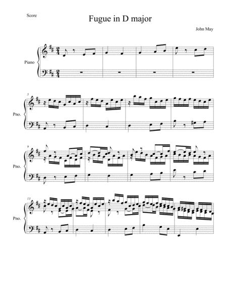 Fugue In D Major Sheet Music