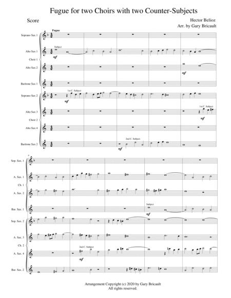 Fugue In Eight Parts For Two Choirs Sheet Music