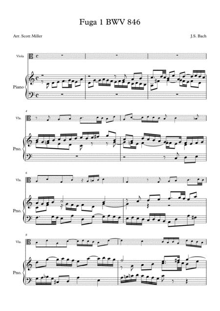 Free Sheet Music Fugue No 1 In C Major Bwv 846