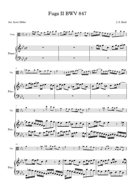 Fugue No 2 In C Minor Bwv 847 Sheet Music