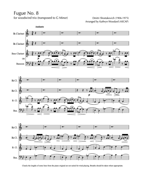 Fugue No 8 G Minor Sheet Music