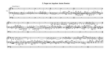 Fugue On Angelum Autem Domine Psalm Pictures 3 Set 2 Sheet Music