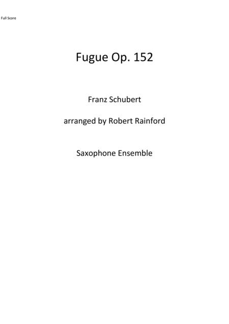 Free Sheet Music Fugue Op 152