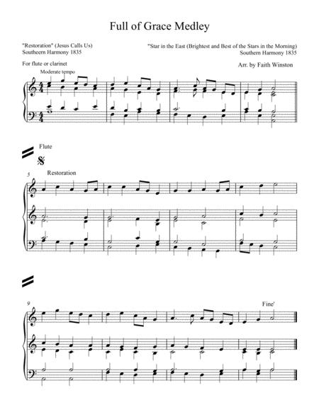 Full Of Grace Medley For Flute Or Clarinet Sheet Music