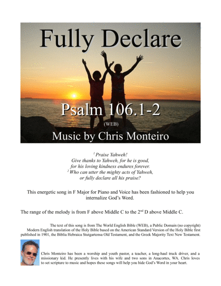 Fully Declare Psalm 106 1 2 Web Sheet Music