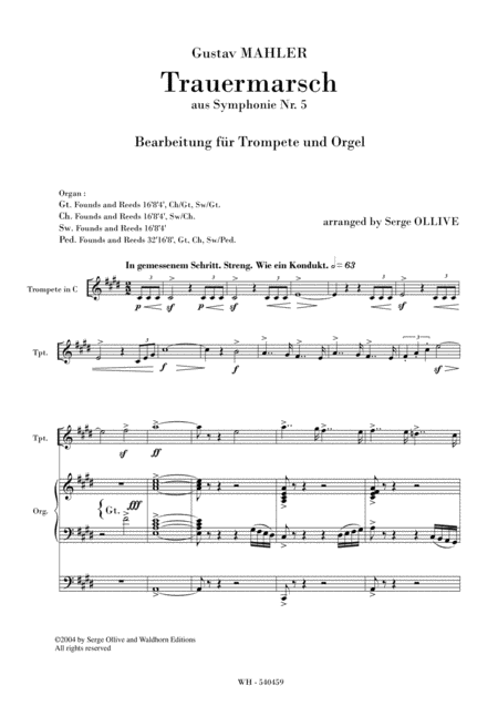 Free Sheet Music Funeral March From Symphony No 5