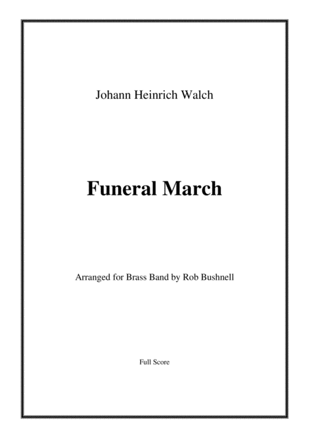 Free Sheet Music Funeral March Walch Beethovens Funeral March No 1 Brass Band March Card Sized