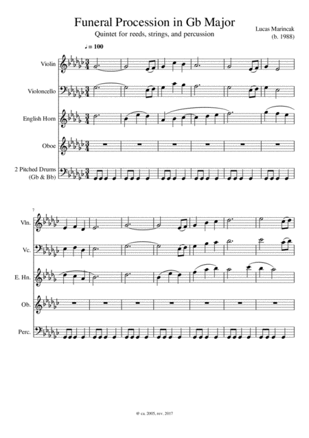 Free Sheet Music Funeral Procession