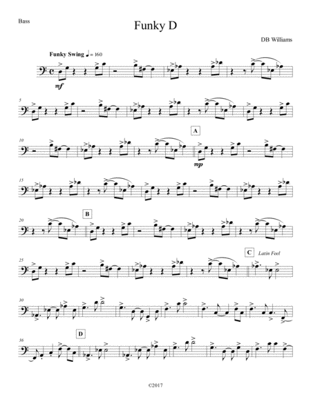 Funky D Bass Sheet Music