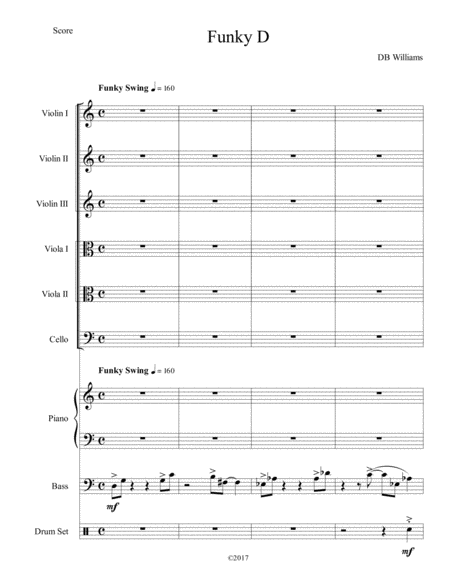 Free Sheet Music Funky D